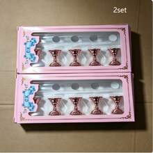 Nail Art Practice Holder, Nail Tip Holder, Chess Piece Base, Nail Art Display & Practice Stand, Magnetic Nail Sticker Display Rack, Suitable For Artificial Nails, Acrylic Base With Magnetic Base For Free Fixing, 12pcs 2 Bases + 10 Nail Holders - Multicolor - View 12
