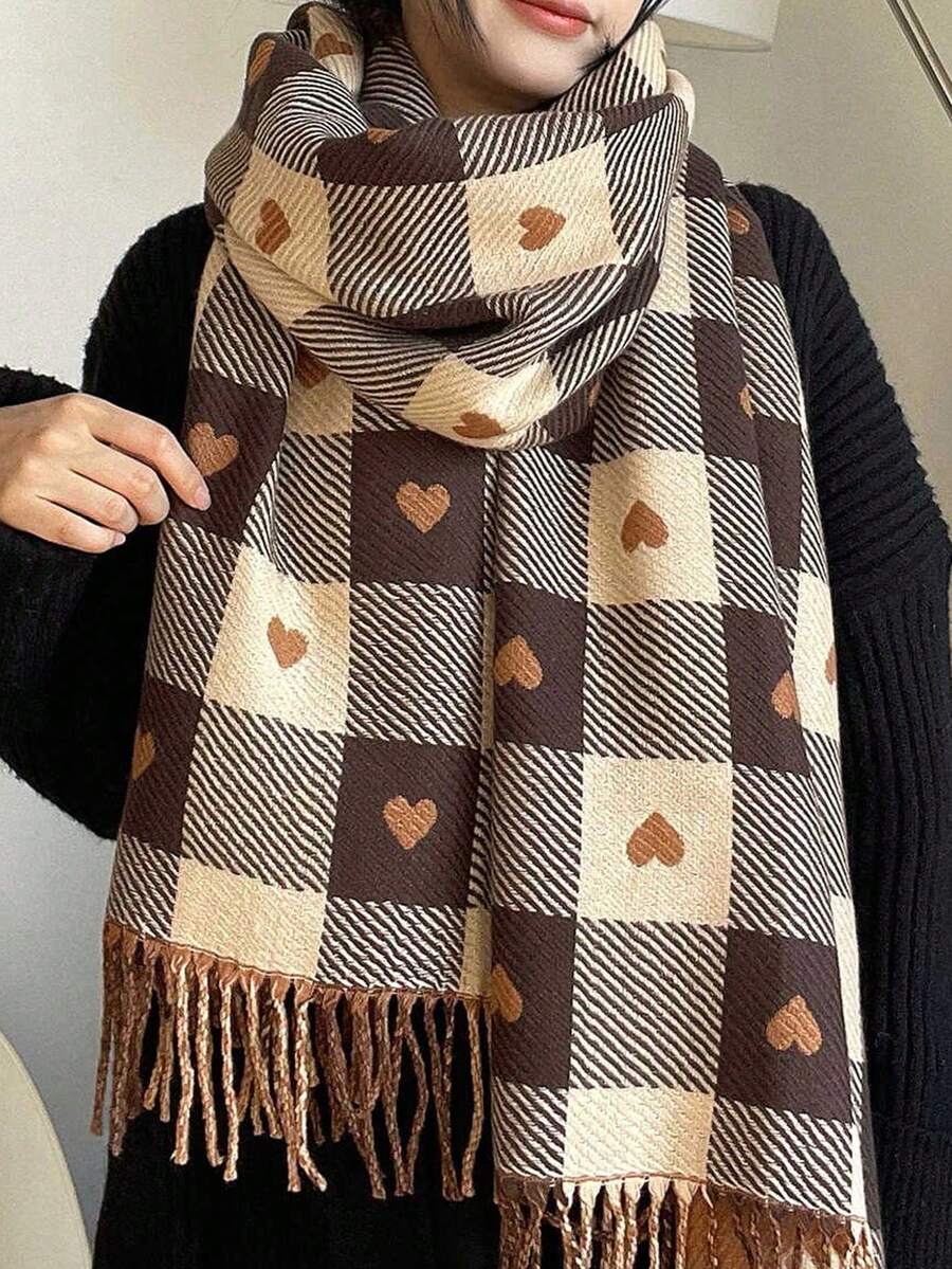 1 Women's Christmas Gift Scarf - Luxury Plush Shawl, Winter Warm Neck Scarf, Valentine's Day Gift - Multicolor - View 1