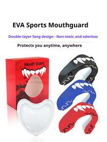 1 Box Football Basketball Rugby MMA Mouth Guard (Mouthpiece, EVA Material), Wear-Resistant, Shock-Absorbing, 30% Enhanced Sports Protection, Essential For Boxing Taekwondo, Combat Sports Protective Gear, Suitable For Teenagers And Adults - Multicolor - View 8