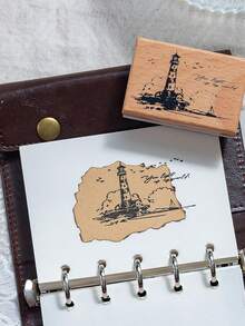 1 Buah Stempel Kayu Bermotif Vintage, Dengan Desain Bunga, Rumah, dan Rambu Jalan, Untuk Buku Panduan DIY, Dekorasi Scrapbooking, Atau Sebagai Hadiah untuk Teman - Sepotong Tunggal - View 8