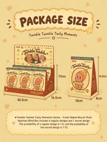 Pop Mart Labubu Star People Delicious Moment Series - Liontin Boneka Kue Kering yang Baru Dipanggang (1 Kotak Buta Acak) - MultiWarna - View 7