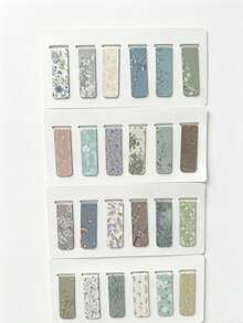 12pcs Magnetic Bookmarks For Women Floral Book Markers For Women Floral Planner Magnetic Bookmarks Categorized Book Magnetic Page Markers For Books Student Reading Clips Magnetic Bookmarks (12 Designs) - Color Style Randomized - View 9