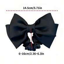 1pc French Retro Bow Hair Tie, High-End And Elegant Temperament, Wide Brim Will Not Damage Hair, Durable Hair Accessory, Easily Release Charm. - Multicolor - View 7