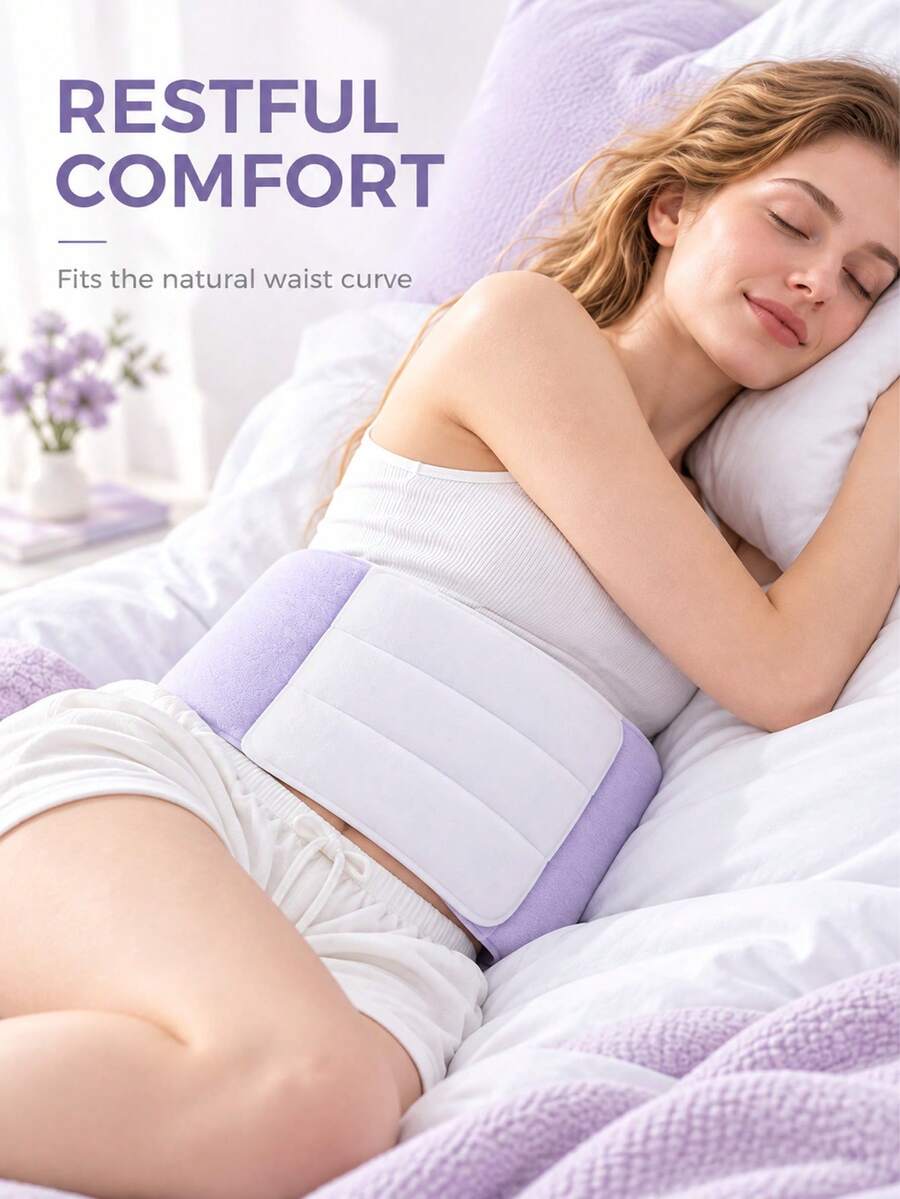 Gối hỗ trợ eo quấn quanh với dây đeo điều chỉnh được, thiết kế công thái học 3 vùng mềm mại cho người ngủ nghiêng và ngủ ngửa, lõi trong có thể tháo rời và vỏ gối có thể giặt được
