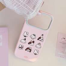 Casing Ponsel Minimalis Motif Anak Anjing Colorblock Kompatibel dengan Apple 18 Pro Max, New 17 Pro/15 Pro Max, Pelindung Anti Jatuh dan Tahan Guncangan untuk 16 Pro - Berwarna merah muda - View 7