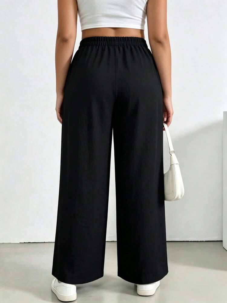 Plus Size Pants - Black - View 2