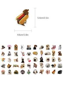50pcs Funny Dog Meme Stickers PVC Gift Cartoon Decoration Scrapbook Laptop Luggage Guitar Water Cup Phone Case DIY Decal - Funny Dog - View 6
