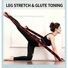1pc Yoga Resistance Band, Fitness Home Therapy & Rehabilitation Elastic Band, Portable Full Body Stretching & Strength Training Band, Multi-Function Resistance Band - Multicolor - View 3