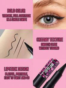 MISSLYN 2pcs Halloween Makeup Set, Multi-Use, Creamy Texture, Smoky Eyeliner, Matte Eyeliner, Easy To Blend Smooth, Rich Pigment Long-Lasting Lip Gloss, Silky Lightweight Formula, Suitable For Birthday, Best Gift, Party Ready, New Year Gift - #Set1 - View 3