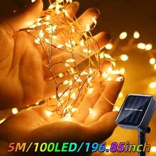 Christmas Halloween Warm Color Solar Powered Firecracker Fairy String Lights, Available In 5M100LED, 8M200LED, 11M300LED Multiple Sizes To Choose From. The Clustered Light Beads Simulate The Shape Of Firecrackers, With A Tight And Three-Dimensional Arrangement. When Lit, The Soft Warm Light Spreads And Radiates, Creating A Strong Atmosphere Like Scattered Starlight On Earth. Solar Energy Storage Design, Absorbing Sunlight During The Day To Store Power - Solar Firecracker String Lights - View 15