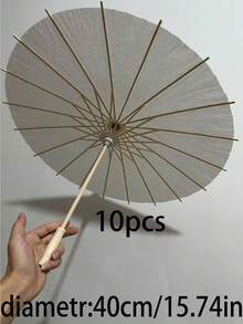 6/10pcs Multi Size, Unfolded Diameter/40cm/60cm Wedding Umbrellas, Elegant Photography Props And Party Decorations, Suitable For Wedding Parties - Multicolor - View 11
