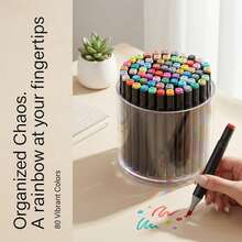 120 Colors Art Markers, Dual-Tip Design (Fine Tip And Broad Tip), Suitable For Sketching, Coloring, Illustration, Handwriting, DIY Crafts And Handmade Professional Drawing Markers - 120 Colors/set - View 3