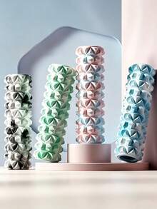 1pc Foam Roller Massager, High Density, Deep Tissue Massage For Back And Leg Muscles, Self Myofascial Release For Painful Trigger Point Muscle - Multicolor - View 3