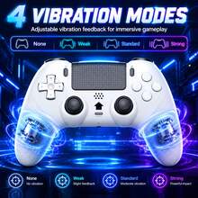 A Wireless Controller Compatible With The P5, P5 Slim, P5 Pro, PC, Featuring A Hall-Effect Joystick, Dual Vibration Motors, A Six-Axis Gyroscope, Macro Programming, Turbo Mode, 1000mAh Battery, Built-In Speaker, Microphone, 3.5mm Headphone Jack. - View 4