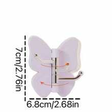 8/4//1pc White Rotatable Butterfly Triple Adhesive Wall Hook - Butterfly Rotating Adhesive Storage Rack - No-Drill Wall Hook - Suitable For Entryway, Shower, Bathroom, Apartment, Dorm, Bedroom, Kitchen, Multi-Function Hook - Multicolor - View 7