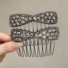 1/2/4pcs Bow Rhinestone Hair Comb, Elegant Side Hair Clip, Women's Party Wedding Hairstyle Decoration Accessory - Multicolor - View 11