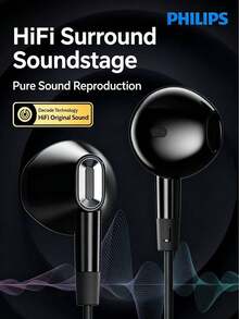 PHILIPS Headphone Berkabel Semi-In-Ear TAE1020 dengan Mikrofon, Cocok untuk Kelas Online, Pekerjaan Kantor, dan Panggilan; Kompatibel dengan Komputer, Laptop, Ponsel Apple dan Android. - View 4