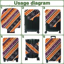 1PC, Flat Print Design, Luggage Cover (Only Luggage Cover, Luggage Not Included), Suitable For 20 To 30 Inch Luggage, Made Of Thickened High-Quality Fabric, Essential Accessory For Your Travel And Checked Luggage. - Multicolor - View 3