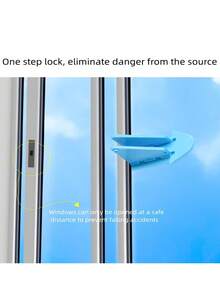 Multifunctional Window And Sliding Door Security Lock - Durable Plastic, Easy To Install, Security Lock Sliding Door Lock Sliding Window Lock Stopper, Window Security Lock - Multicolor - View 7