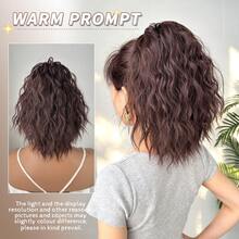 HEYPINK Wavy Messy Bun Hair Extensions, Synthetic Curly Hair Scrunchie Elastic Hair Tie, Thick Volume Tousled Updo Hair Piece, Instant Ponytail Chignon For Ladies Tousled Updo Chignon Ponytail Hair Extensions For Women, Multiple Colors Available - Dark Brown - View 4