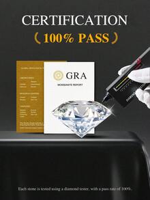 1 buah Anting Tusuk Moissanite, Gaya Bezel Bulat Klasik 0,5CT, Cocok untuk Pemakaian Sehari-hari Wanita dan Acara Khusus - anting bulat - View 10