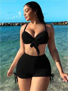Women Athletic Bikinis - Negro - View 2