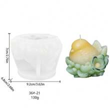 1pc 3D Bird Perched On Flower Candle Mold, Realistic Bird Design, Suitable For Making Small Outdoor Garden Decor, Aromatherapy Plaster Crafts, Resin Gifts, And Home DIY Decorations For Holiday Atmosphere. Made Of Soft Silicone Material, Easy To Demold And Clean - White - View 4