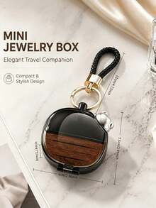 Mini Keychain Jewelry Box, Cute Travel Jewelry Storage Box, Velvet Lined Portable Jewelry Box, Women's Birthday Gift Daily Use, Jewelry Box Travel Essential, School Essential, Women's Travel Essential - Multicolor - View 7