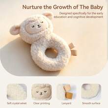 1PC Soft Sheep Plush Rattle For Babies, Infant Handheld Rattle Shaker Toy, Newborn Sensory Toy,Easy Grasp - Multicolor - View 7