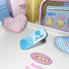 1pc Flower Heart Makeup Mirror Stand, Horizontal & Vertical Dual-Use Desktop Phone Stand - Multicolor - View 7