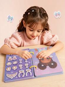 1 buah Buku Aktivitas Bermain Peran Putri, Cocok untuk Anak Usia 3 Tahun ke Atas, Buku Aktivitas Stiker yang Dapat Digunakan Kembali, Buku Tenang untuk Anak Perempuan, Set Mainan Edukasi DIY Bermain Peran, Hadiah Ulang Tahun dan Natal yang Ideal - MultiWarna - View 11