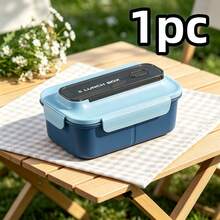 1pc Lunch Box - With Cutlery, Bento Box With Spoon And Fork, Microwave Lunch Box, Insulated Bento Lunch Bag - Multicolor - View 11
