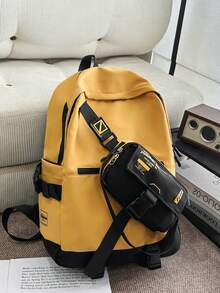 1pc Streetwear Cool Cargo Style Style Backpack - Unisex Large Capacity Multi-Purpose Detachable Small Bag - Functional Backpack Cool Functional Style Backpack - Boys Large Capacity Lightweight Minimalist Backpack - Multicolor - View 14