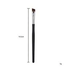 1/4Pcs Small Waist Handle Eye Makeup Brush Set, Soft Bristles Eyeshadow Blending Angled Brow Eyeliner Detail Brushes Professional Cosmetic Tools - Black - View 6