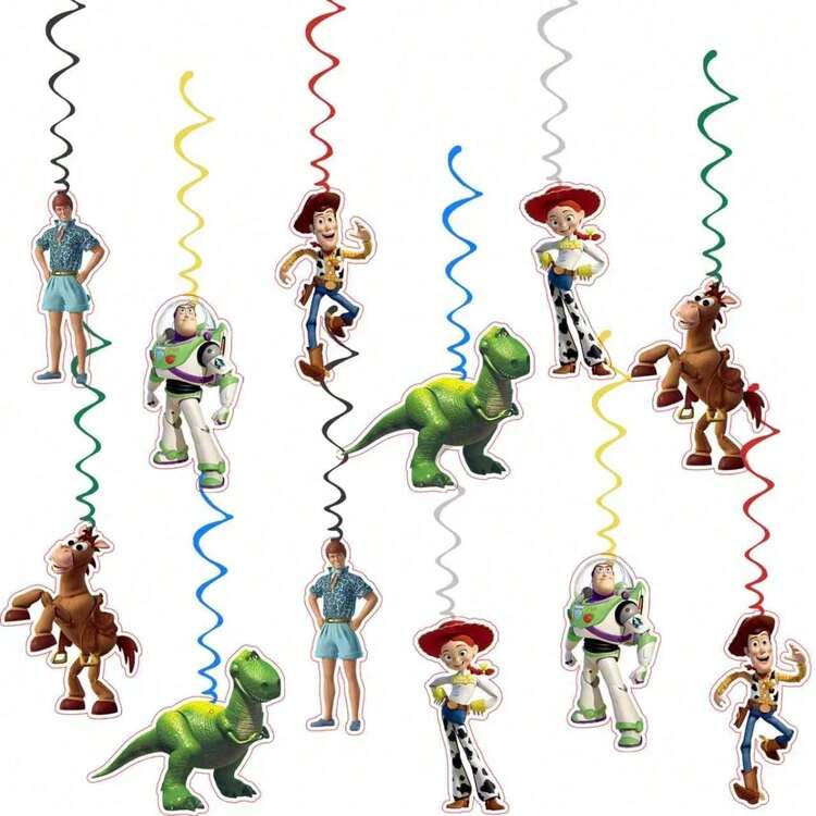Disney 牛仔主題卡通玩具生日橫幅裝飾 卡通巴斯懸掛裝飾品套組 生日派對佈置裝飾 - 彩色 - 查看 11