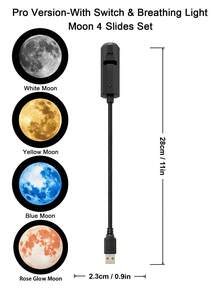 10 Patterns Galaxy Projection Night Light, USB Powered Planet Starry Sky Projection Lamp With Breathing LED Effect, Flexible Space Projector For Bedroom, Game Room, Party, Ceiling And Wall Decoration - Black - View 19