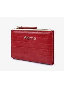 New Women's Short Zipper Bifold Wallet Gift Box, Large Capacity Premium Card Holder Coin Purse For Girlfriend - Red - View 10