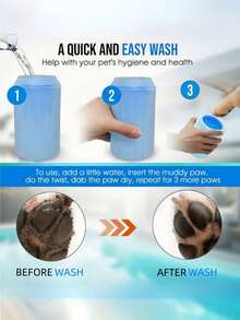 Large Dog Paw Cleaner - 2-In-1 Silicone Dog Paw Wash Cup And Brush Cleaner, Portable Muddy Paw Cleaning Essential, Ideal Gift For Pet Owners - Multicolor - View 7