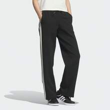 Adidas SOFT DOUBLEKNIT PANT Women's Straight-Leg Black Sportswear Pants With Brand Logo And Three Stripes - Black - View 4