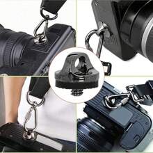 Camera Neck Strap Screw Holder, 1/4 Thread Camera Screws With Rubber Washer For Quick Install/Release Wrist Strap Sling - View 2