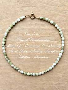 Natural New Jade Necklace – Energy Healing Crystal Jewelry For Women - New Jade - View 2