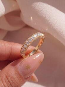 1pc Rhinestone Ring, Women's Thumb Ring, Exquisite Jewelry Gift - Palace Diamonds - View 4