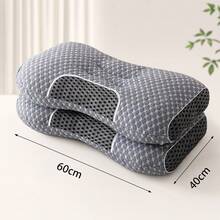 Travel Ergonomic Memory Foam Pillow, Contoured Neck Support Pillow, Suitable For Side/Back/Stomach Sleepers, Soft Slow Rebound Bed Pillow, Holiday Gift, For Family And Friends, Travel Essential - Travel Pillow - View 5