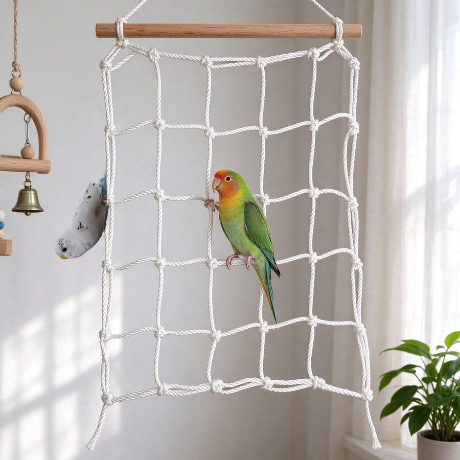 1pc Cloud Ladder Swing Climbing Net Suitable For Birds, All-Season Use (Single Climbing Net) - A - View 1