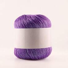 100g/Lot Colorful Unique Gold Silver Glitter Cotton Metallic Yarn Skein Crochet Thread Sweater Scarf Hat Craft Bag - A - View 11