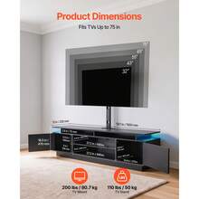 Television Stands & Entertainment Centers - Black - View 3