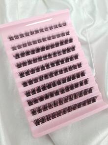 120 Pcs Lash Clusters Includes Glue And Tweezers DIY Eyelash Extensions Natural Lashes D Curl Individual Lashes Eyelash Clusters Extensions Wispy Lash DIY At Home Lash Tech Supplies - Black - View 8