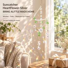 Crystal Wind Chime Suncatcher Prism Window Hanging Pendant, Boho Hanging Decor For Bedroom Patio, Car Charm, Christmas Halloween Birthday Home Decoration Gift - Spiral Sun Catcher - View 1