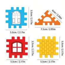 300pcs STEM Building Blocks Toy, Suitable For Toddlers And Children, Featuring Multi-Color Interlocking Blocks And Color-Coded System, Can Be Used To Build Tall Towers, Ideal Choice For STEM Learning Gift And Educational Games - Multicolor - View 7