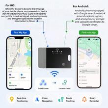 RSH 1入裝錢包追蹤卡（適用於iOS與Android），超薄0.07英吋IP68防水可充電智慧標籤，適用於卡夾、護照、行李箱物品定位，隱私保護，無月費，節日/旅行禮物 - 彩色 - 查看 7